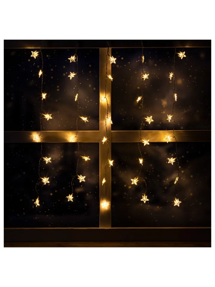 Profiline Lichterketten & Dekobeleuchtung|Lichterketten & Deko-Leuchten<LED-Lichtervorhang in Warmweiß