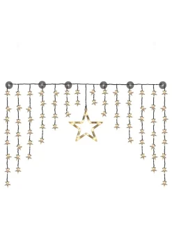 Profiline Lichterketten & Dekobeleuchtung|Lichterketten & Deko-Leuchten<LED-Lichtervorhang "Star" in Warmweiß - (L)135 x (B)95 cm
