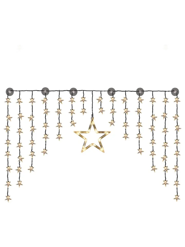 Profiline Lichterketten & Dekobeleuchtung|Lichterketten & Deko-Leuchten<LED-Lichtervorhang "Star" in Warmweiß - (L)135 x (B)95 cm