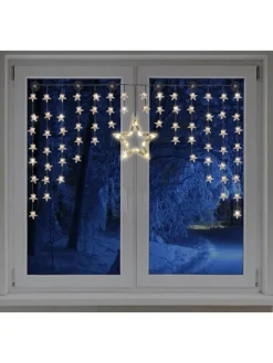 Profiline Lichterketten & Dekobeleuchtung|Lichterketten & Deko-Leuchten<LED-Lichtervorhang "Star" in Warmweiß - (L)135 x (B)95 cm