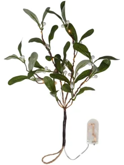 STAR Trading Lichterketten & Deko-Leuchten<LED-Mistelzweig in Grün - (H)35 cm