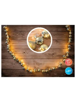 näve Weihnachtsschmuck<LED-Outdoor-Lichterkette in Gold - (L)250 cm