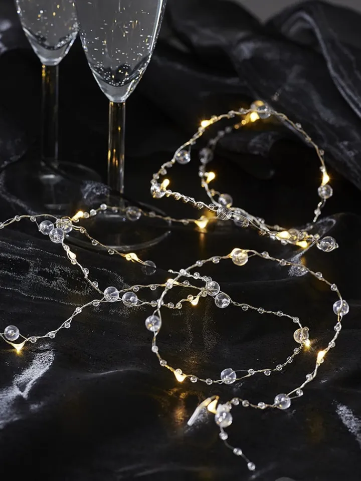 Best Season Lichterketten & Dekobeleuchtung|Lichterketten & Deko-Leuchten<LED-Perlen-Lichterkette "Dew Drops" in Warmweiß - (L)190 cm