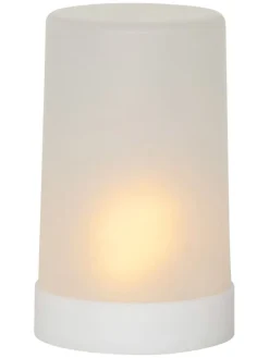 STAR Trading Tischleuchten<LED-Plastikkerze "Flame Candle" in Weiß