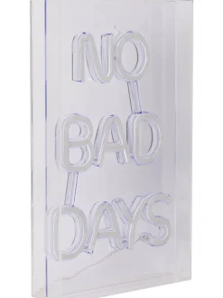 näve Dekofiguren & -Objekte<LED-Schriftleuchte "No bad days" in Blau/ Pink - (B)18 x (H)30 cm
