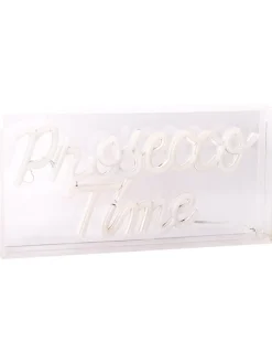 näve Dekofiguren & -Objekte<LED-Schriftleuchte "Prosecco Time" in Türkis/ Pink - (B)30 x (H)15 cm