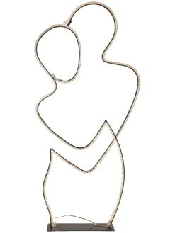 STAR Trading Lichterketten & Deko-Leuchten<LED-Silhouette "Grafico" in Schwarz - (B)40 x (H)87 cm