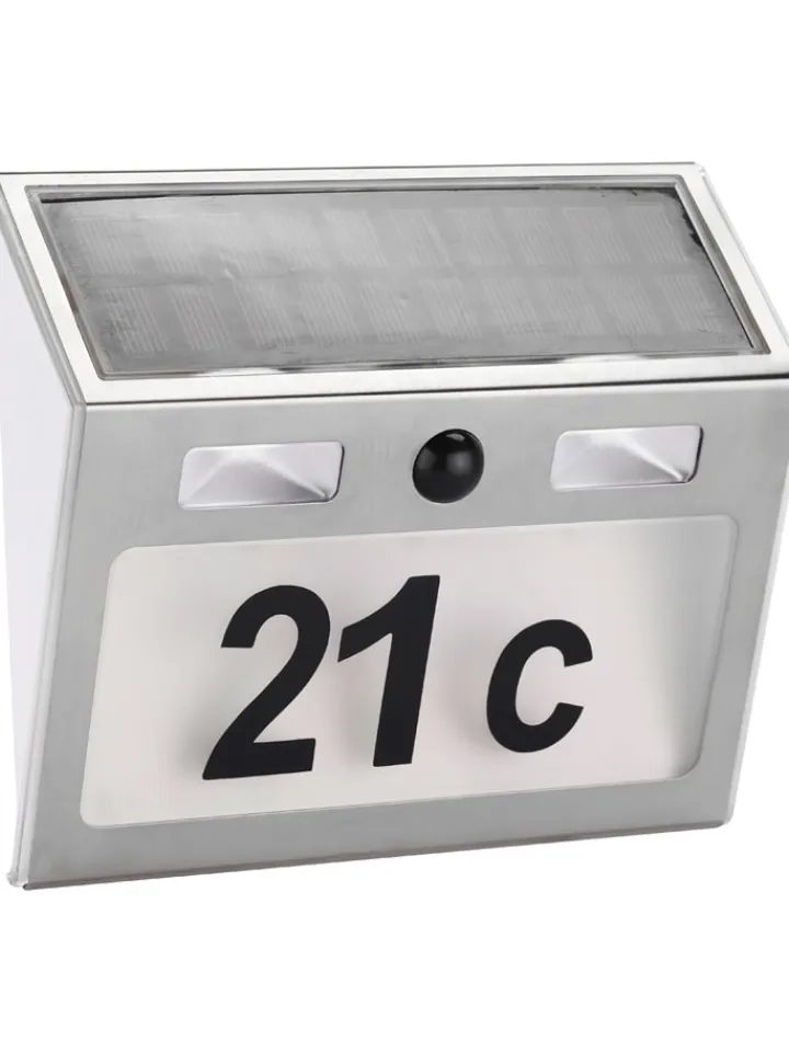 Garden Hero Außenbeleuchtung|Außenleuchten<LED-Solar-Außenleuchte in Silber - (B)18 x (H)15,5 cm