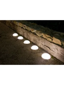 lumisky Außenbeleuchtung|Außenleuchten<LED-Solar-Bodenspots "Half Moon" in Weiß