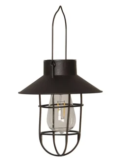 STAR Trading Außenbeleuchtung|Außenleuchten<LED-Solar-Dekoleuchte "Cage" in Schwarz - (H)21 x Ø 18 cm