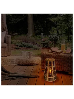 näve Außenbeleuchtung|Außenleuchten<LED-Solar-Dekoleuchte in Natur - (H)34,5 cm