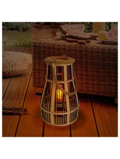 näve Außenbeleuchtung|Außenleuchten<LED-Solar-Dekoleuchte in Natur - (H)34,5 cm