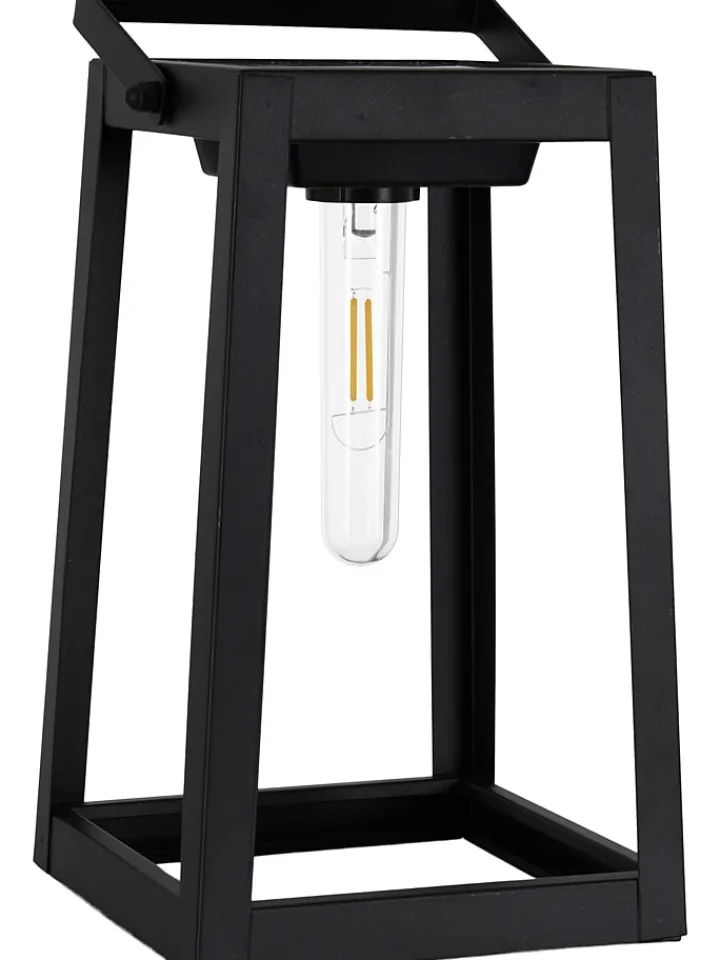 näve Außenleuchten<LED-Solar-Dekoleuchte in Schwarz - (B)15 x (H)31 x (T)15 cm