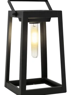 näve Außenleuchten<LED-Solar-Dekoleuchte in Schwarz - (B)15 x (H)31 x (T)15 cm