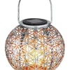 Globo lighting Lichterketten & Deko-Leuchten<LED-Solar-Dekoleuchte in Silber - (H)29 x Ø 20 cm