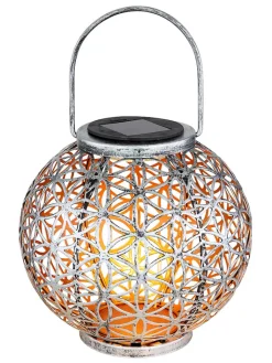 Globo lighting Lichterketten & Deko-Leuchten<LED-Solar-Dekoleuchte in Silber - (H)29 x Ø 20 cm