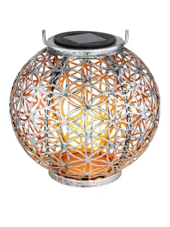 Globo lighting Lichterketten & Deko-Leuchten<LED-Solar-Dekoleuchte in Silber - (H)29 x Ø 20 cm