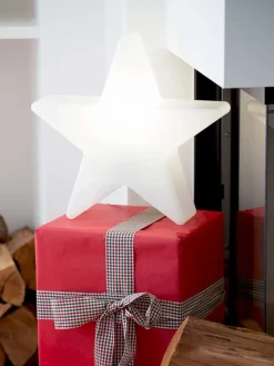 8 seasons Lichterketten & Deko-Leuchten<LED-Solardekoleuchte "Shining Star" in Weiß - Ø 60 cm