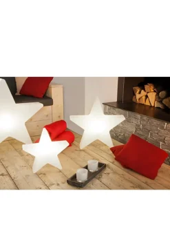 8 seasons Lichterketten & Deko-Leuchten<LED-Solardekoleuchte "Shining Star" in Weiß - Ø 60 cm