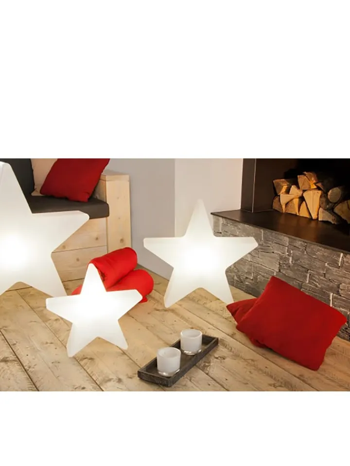 8 seasons Lichterketten & Deko-Leuchten<LED-Solardekoleuchte "Shining Star" in Weiß - Ø 60 cm