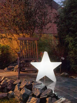 8 seasons Lichterketten & Deko-Leuchten<LED-Solardekoleuchte "Shining Star" in Weiß - Ø 60 cm