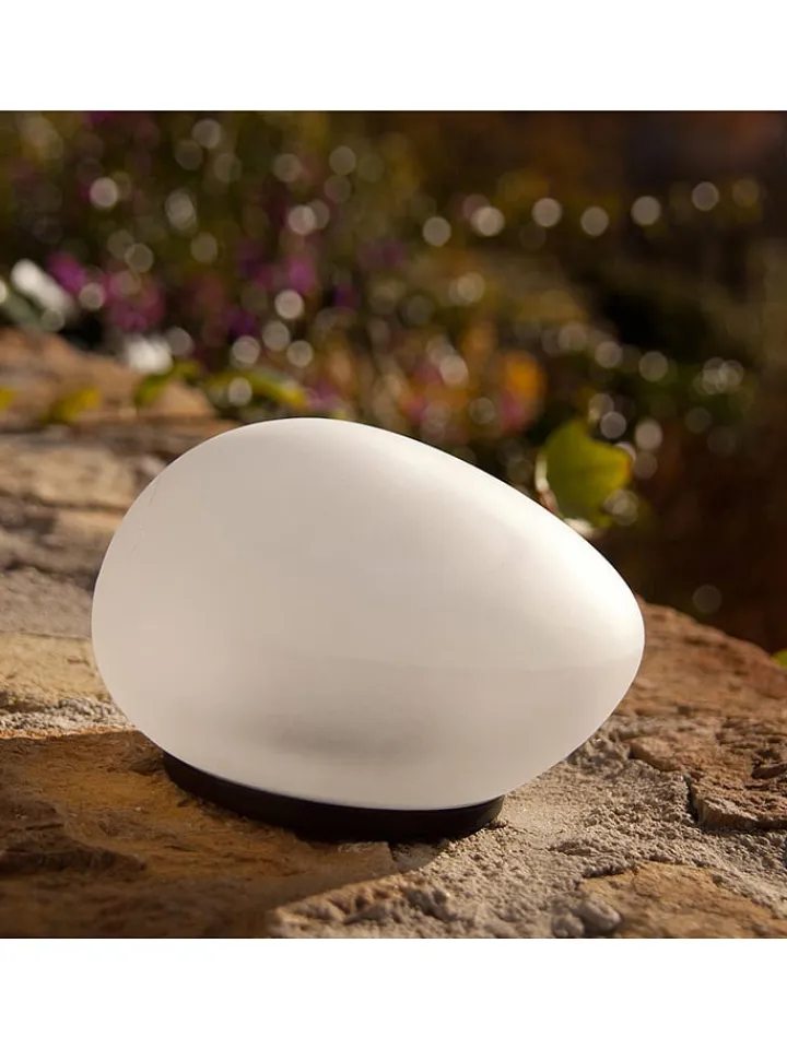 lumisky Außenbeleuchtung|Außenleuchten<LED-Solar-Dekoleuchte "Solenzara" in Weiß- (H)6 x Ø 5 cm