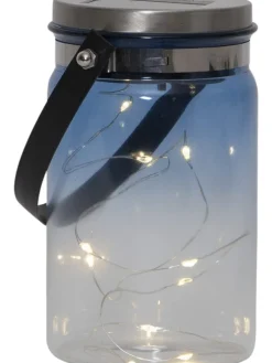 STAR Trading Gartendekoration|Gartendekoration<LED-Solar-Dekoobjekt "Tint" in Blau - (H)15 cm