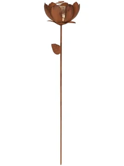 STAR Trading Lichterketten & Deko-Leuchten<LED-Solar-Dekoration "Oxida" in Gold - (H)51 cm