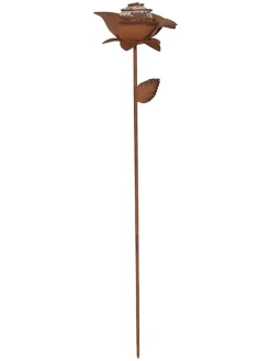 STAR Trading Lichterketten & Deko-Leuchten<LED-Solar-Dekoration "Oxida" in Gold - (H)51 cm