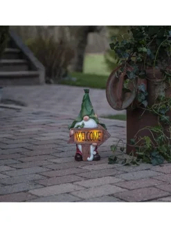 STAR Trading Dekofiguren & -Objekte<LED-Solar-Figur "Gnomy" in Bunt - (B)21 x (H)33 cm