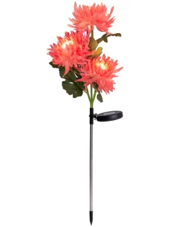 näve Außenleuchten<LED-Solar-Gartenstecker "Blume" in Pink - (H)79 cm
