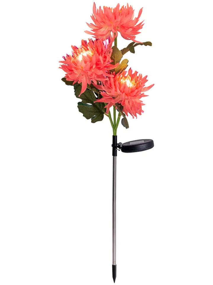 näve Außenleuchten<LED-Solar-Gartenstecker "Blume" in Pink - (H)79 cm