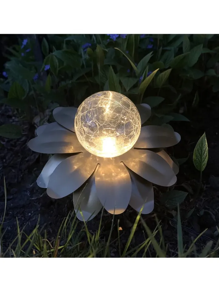 STAR Trading Außenbeleuchtung|Außenleuchten<LED-Solar-Gartenstecker in Gold - (B)130 x (H)10 cm