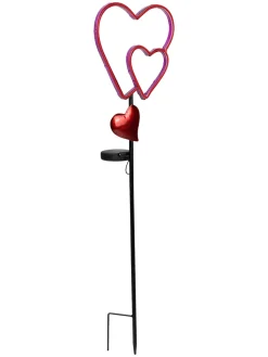 Garden Hero Außenbeleuchtung<LED-Solar-Gartenstecker in Rot - (H)84 cm