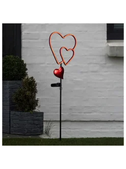 Garden Hero Außenbeleuchtung<LED-Solar-Gartenstecker in Rot - (H)84 cm