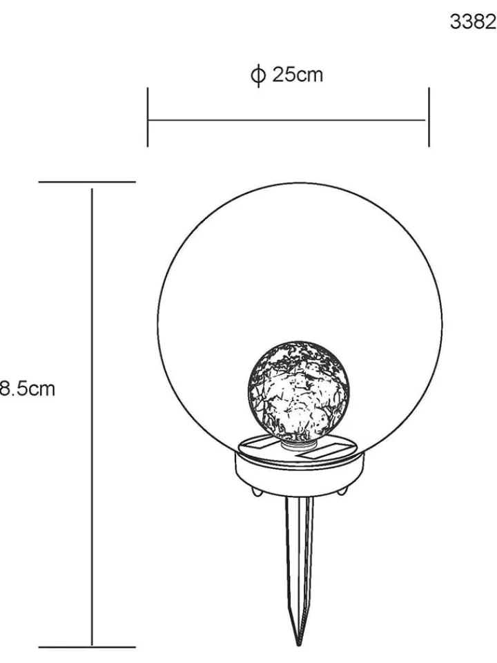 Globo lighting Außenleuchten|Außenbeleuchtung<LED-Solar-Gartenstecker in Schwarz - (H)38,5 cm