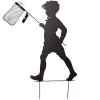 Garden Hero Außenleuchten<LED-Solar-Gartenstecker in Schwarz - (B)49,5 x (H)90 x (T)10 cm