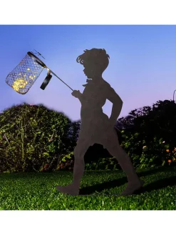 Garden Hero Außenleuchten<LED-Solar-Gartenstecker in Schwarz - (B)49,5 x (H)90 x (T)10 cm
