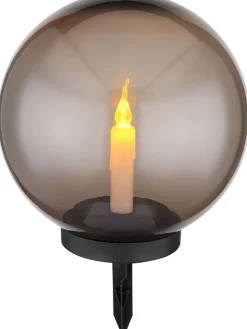 Globo lighting Außenbeleuchtung<LED-Solar-Gartenstecker in Schwarz - (H)38,5 cm