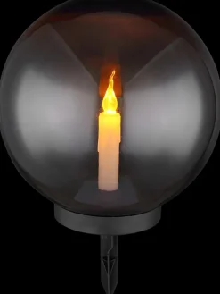 Globo lighting Außenbeleuchtung<LED-Solar-Gartenstecker in Schwarz - (H)38,5 cm