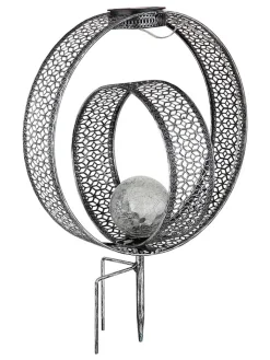 Globo lighting Lichterketten & Deko-Leuchten<LED-Solar-Gartenstecker in Silber - (B)30 x (H)42 x (T)20 cm
