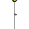 STAR Trading Außenbeleuchtung<LED-Solar-Gartenstecker "Melilla" in Schwarz/ Orange - (H)85 cm