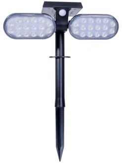näve Außenbeleuchtung|Außenleuchten<LED-Solar-Gartenstecker "Paco" in Schwarz - (B)23 x (H)32 cm