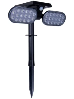 näve Außenbeleuchtung|Außenleuchten<LED-Solar-Gartenstecker "Paco" in Schwarz - (B)23 x (H)32 cm