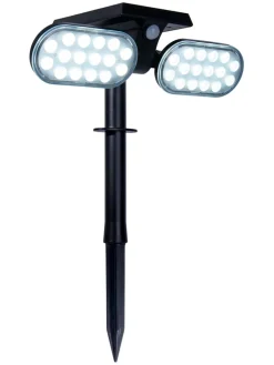 näve Außenbeleuchtung|Außenleuchten<LED-Solar-Gartenstecker "Paco" in Schwarz - (B)23 x (H)32 cm
