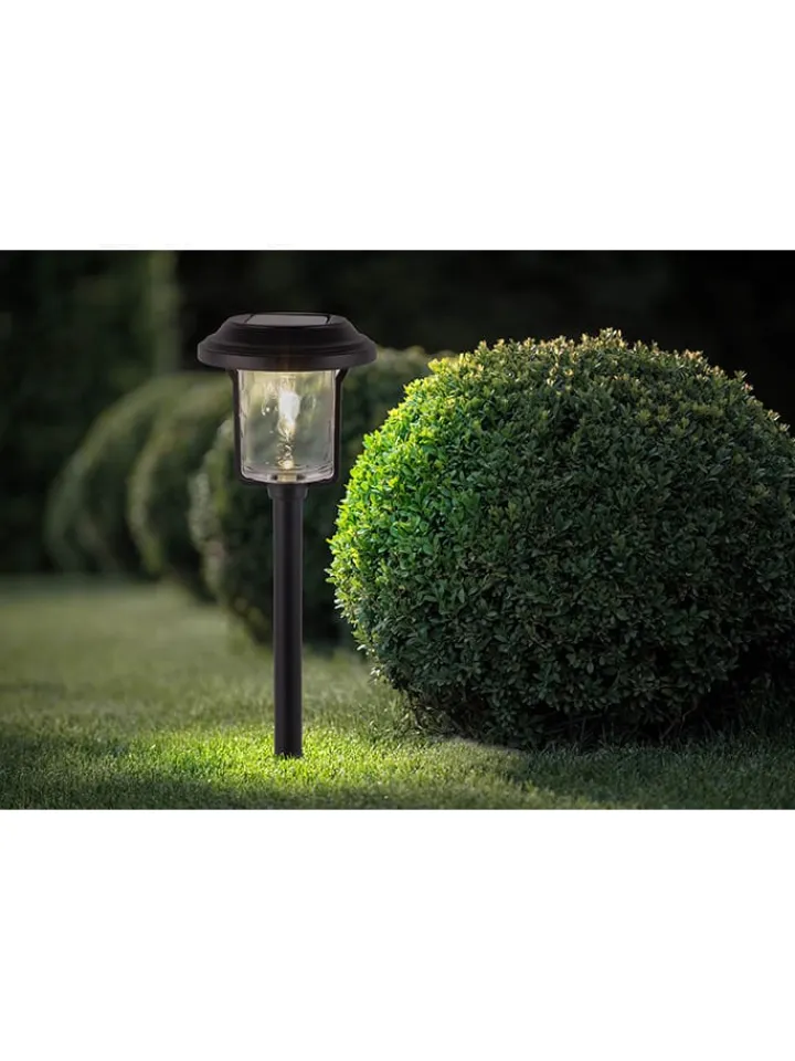 näve Außenleuchten|Außenbeleuchtung<LED-Solar-Gartenstecker "Simon" in Schwarz - (B)14,6 x (H)54,7 cm
