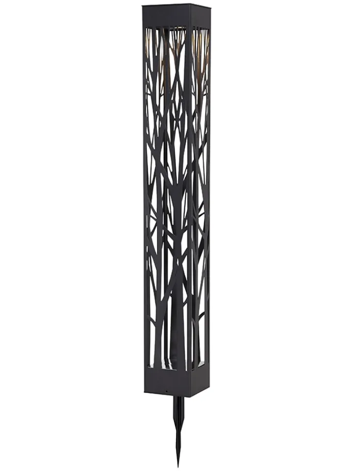 STAR Trading Außenbeleuchtung<LED-Solar-Gartenstecker "Siranna" in Schwarz - (H)66 cm