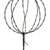 STAR Trading Außenbeleuchtung<LED-Solar-Gartenstecker "Sphere" in Schwarz - (B)40 x (H)54 cm