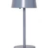 STAR Trading Außenbeleuchtung<LED-Solar-Lampe "Solei" in Grau - (B)12 x (H)26,5 cm