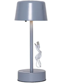 STAR Trading Außenbeleuchtung<LED-Solar-Lampe "Solei" in Grau - (B)12 x (H)26,5 cm